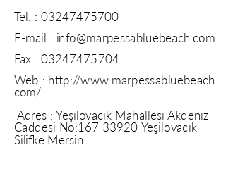 Marpessa Blue Beach Hotel iletiim bilgileri